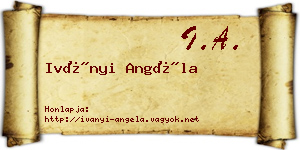 Iványi Angéla névjegykártya